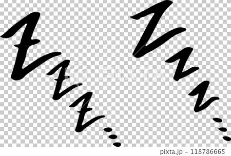 眠るマーク　漫符　いびき　ZZZセット 118786665