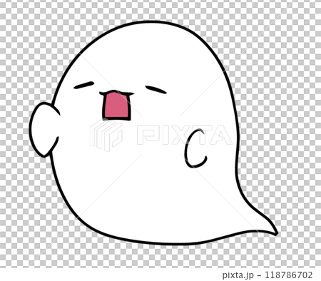 Illustration material of a loose white ghost Illustration material of a loose white ghost 118786702