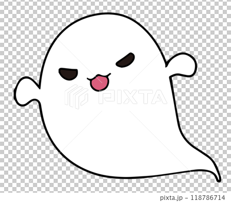 Illustration material of a loose white ghost Illustration material of a loose white ghost 118786714