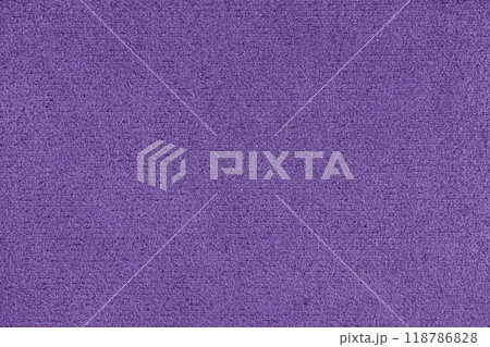 Plain purple colored microfiber detail texture, suede leather structure, textile background 118786828
