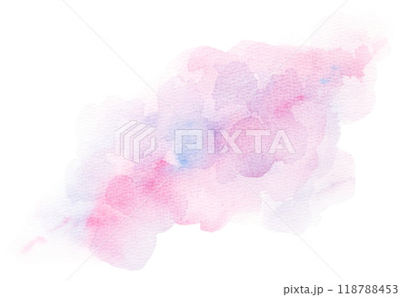 Watercolor pink, light purple and light blue spot, hand painted Abstract wedding element 118788453