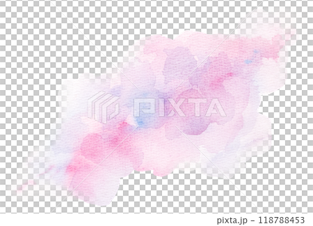 Watercolor pink, light purple and light blue spot, hand painted Abstract wedding element 118788453