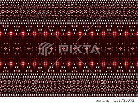 red fabric texture with checkered pattern 118789972