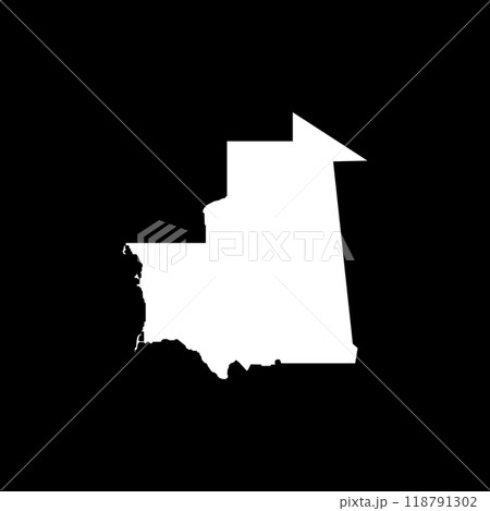 Mauritania Map Illustration Icon Mauritania Map Illustration Icon 118791302