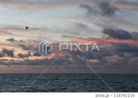 Sunset Sky Over The Sea, Beautiful Cloudscape, Dramatic Landscape Sunset Sky Over The Sea, Beautiful Cloudscape, Dramatic Landscape 118792210