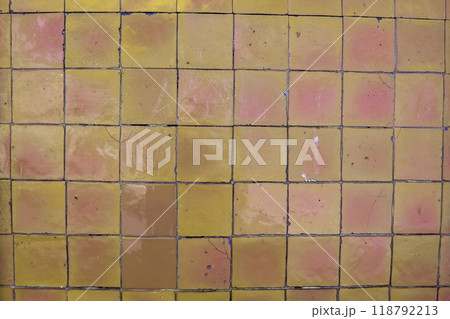 Colorful mosaic tiles on the wall. Abstract background and texture for design. Colorful tile bathroom wall texture Colorful mosaic tiles on the wall. Abstract background and texture for design. Colorful tile bathroom wall texture 118792213