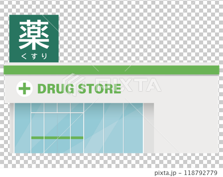 ドラッグストアのイラスト ドラッグストアのイラスト 118792779