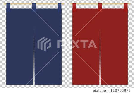 Noren curtain illustration Noren curtain illustration 118793975