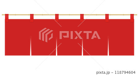 暖簾のイラスト 118794604