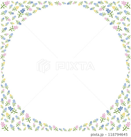 カラフルなお花のフレーム カラフルなお花のフレーム 118794645