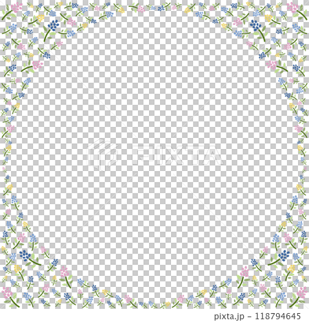 カラフルなお花のフレーム カラフルなお花のフレーム 118794645