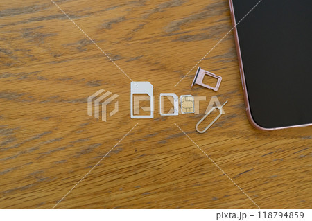スマホのsim交換 118794859