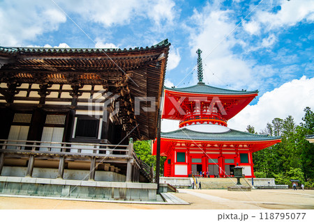 Kongobu-ji temple in Koya, Ito District, Wakayama, Japan Kongobu-ji temple in Koya, Ito District, Wakayama, Japan 118795077