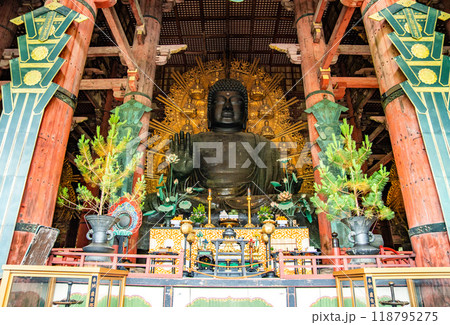 Todai-ji temple in Nara, japan 118795275
