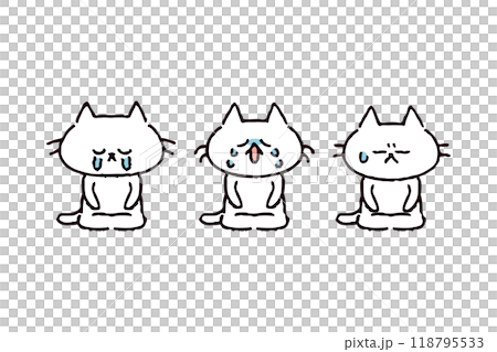 正座で反省する猫のイラスト 118795533