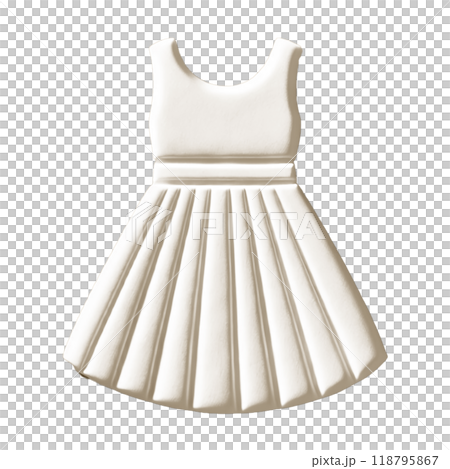 Simple and cute clay art dress icon 118795867