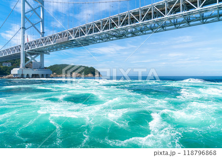 鳴門海峡の渦潮。淡路島の観光イメージ。 鳴門海峡の渦潮。淡路島の観光イメージ。 118796868