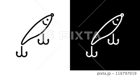 ルアーのシンプルなラインアイコン 118797019
