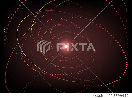 Abstract background with red dash circles elements Abstract background with red dash circles elements 118799410