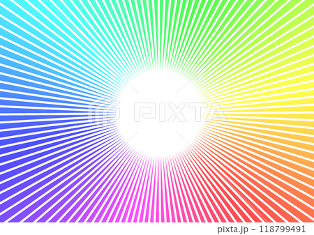 レインボー 集中線 118799491