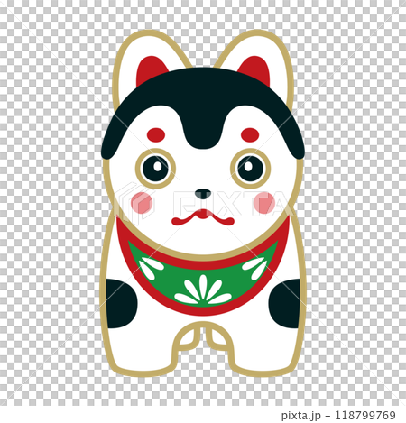 縁起物の犬張子イラスト 縁起物の犬張子イラスト 118799769