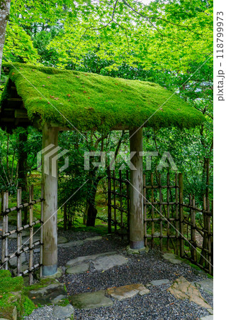 京都市左京区大原草生町　寂光院（平家物語ゆかりの尼寺）　孤雲（茶室）の棟門 118799973
