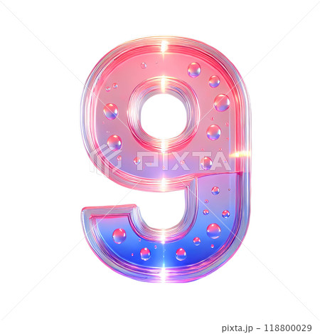 3d number nine 118800029
