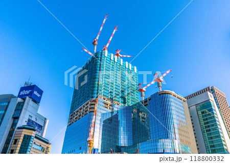 日本の東京都市景観 9月。日本橋一丁目の再開発事業などを望む。窓ガラスが…=13日 日本の東京都市景観 9月。日本橋一丁目の再開発事業などを望む。窓ガラスが…=13日 118800332