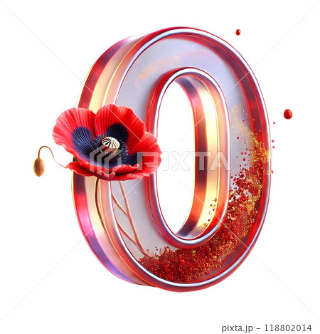 3d number zero 118802014