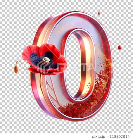 3d number zero 118802014