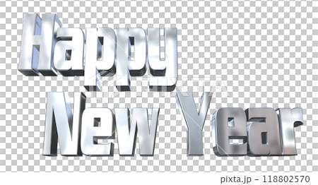 3DCG角色「新年快樂/新年快樂」銀、銀 118802570