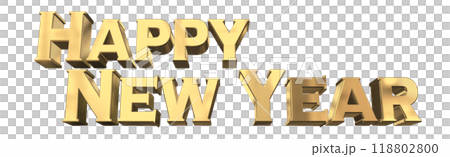 3DCG人物「新年快樂/新年快樂」金、金 118802800