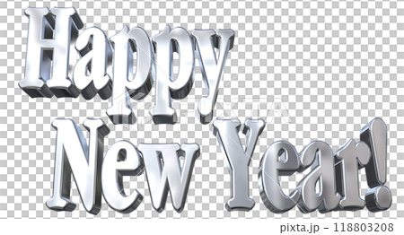 3DCG角色「新年快樂/新年快樂」銀、銀 118803208