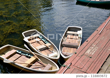 紀尾井町弁慶橋の下に見える釣り堀のボート 118803672