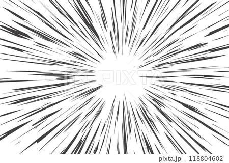 Manga speed lines of radial comic vector background. Cartoon flash, rays of explosion, boom and roar force. Abstract sparks and perspective motion of sound. Manga speed lines of radial comic vector background. Cartoon flash, rays of explosion, boom and roar force. Abstract sparks and perspective motion of sound. 118804602