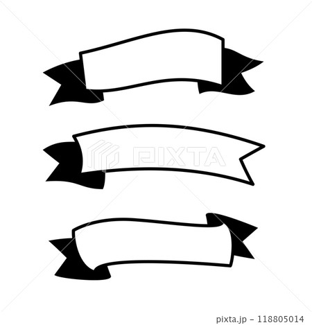 Set of ribbons and labels - design elements on white background. 118805014