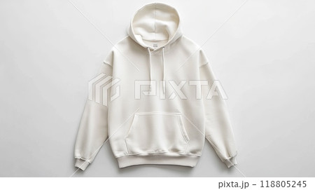 真っ白なパーカーのモックアップ 真っ白なパーカーのモックアップ 118805245