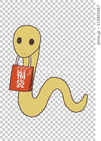 嘴裡叼著福袋的蛇(普通/金色) 嘴裡叼著福袋的蛇(普通/金色) 118805667