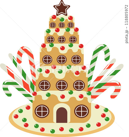 お菓子でできたタワー 118805972