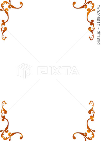 ブロンズのアラベスク風のフレーム 118807041