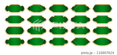 Islamic frames, oriental style objects. Arabic shapes, windows and arches. Traditional ornamental banner, frame. Muslim holidays, Ramadan Kareem. Modern eastern architecture. Vector illustration Islamic frames, oriental style objects. Arabic shapes, windows and arches. Traditional ornamental banner, frame. Muslim holidays, Ramadan Kareem. Modern eastern architecture. Vector illustration 118807624