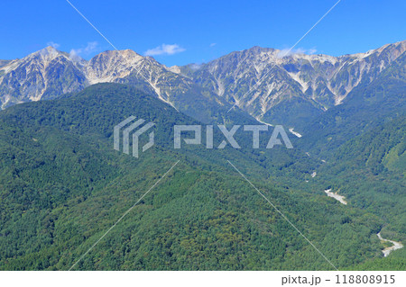 白馬マウンテンハーバーから望む北アルプス 118808915