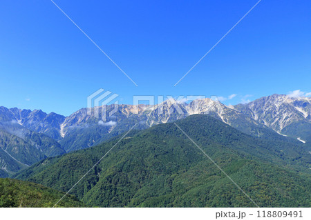 白馬マウンテンハーバーから望む北アルプス 白馬マウンテンハーバーから望む北アルプス 118809491