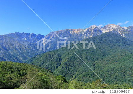 白馬マウンテンハーバーから望む北アルプス 118809497