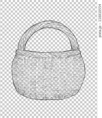 古いラタンのバスケット 古いラタンのバスケット 118810554