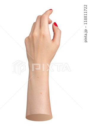 Fingers reaching out gently in an upward motion, touching with a delicate hand gesture, isolated on Fingers reaching out gently in an upward motion, touching with a delicate hand gesture, isolated on 118811722
