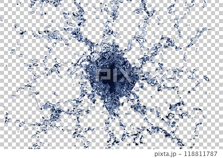 Splashing water. Water explosion or bang on isolated background. Splashing water. Water explosion or bang on isolated background. 118811787