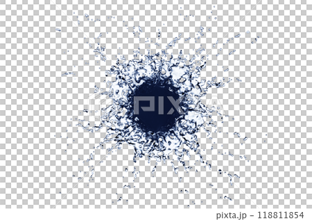 Splashing water. Water explosion or bang on isolated background. 118811854