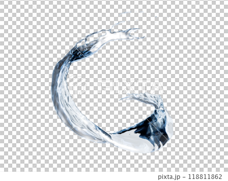 Splashing water flows in a spiral. Twisted water splash. Splashing water flows in a spiral. Twisted water splash. 118811862