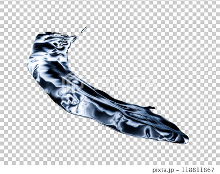 Splashing water flows in a spiral. Twisted water splash. 118811867